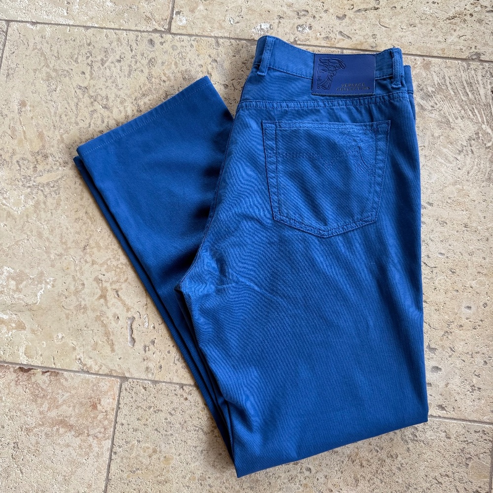 Versace Blue Cotton Jean